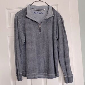 Robert Graham Charcoal Grey Zip-Up Sweater